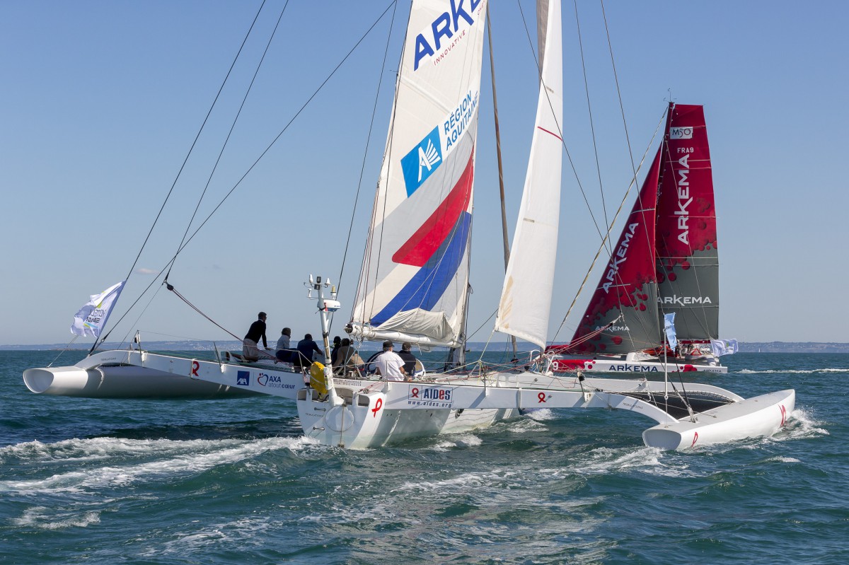 le multicoque "un monde sans sida"_Trophée Multi 50 "Prince de Bretagne" 2015.