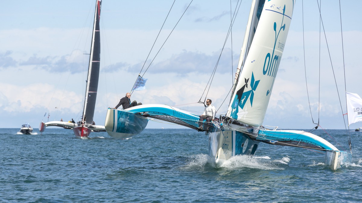 Le multicoque "Olmix"_Trophée Multi 50 "Prince de Bretagne" 2015.