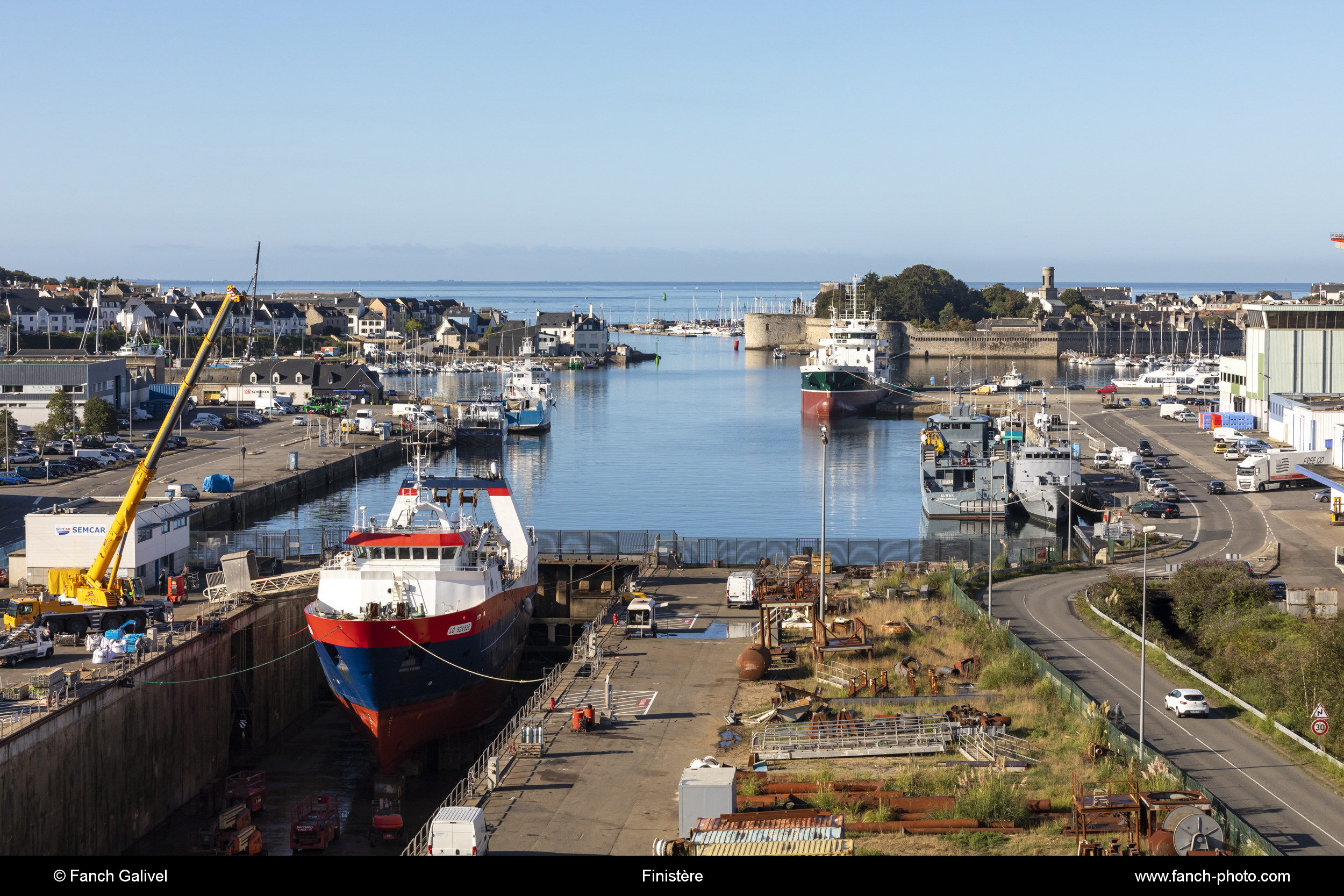 Le chantier naval de Concarneau. Finistère