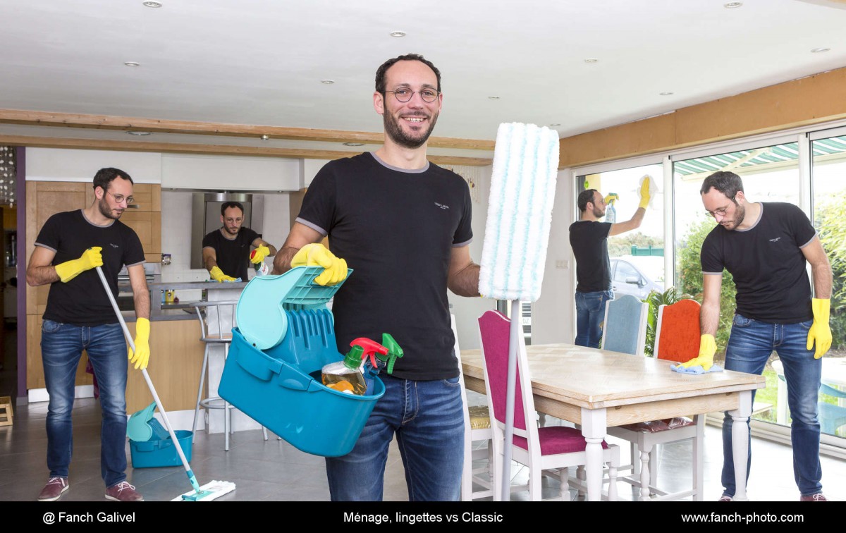 Ménage avec produits d'entretien classic