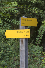 Panneaux de signalisation des chemins pedestres à Carnac