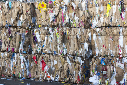 Waste sorting center in Caudan