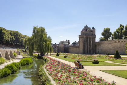 The garden of the ramparts in Vannes
