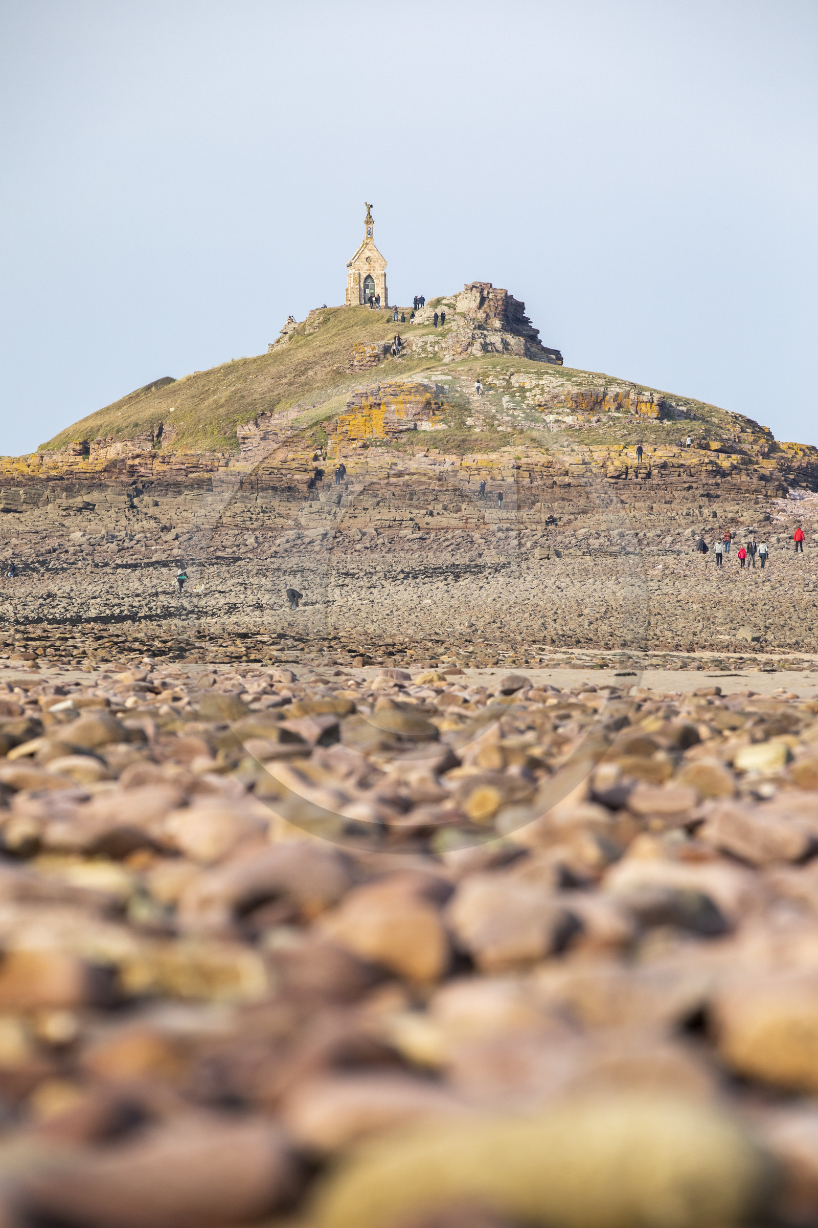 Plage de l'ilôt Saint-Michel à Erquy