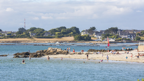 Plage à proximité de la pointe du Pô à Carnac.