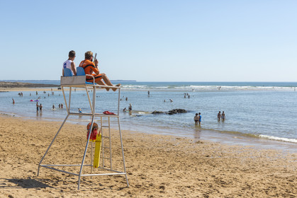 Surveillance des plages. Plage de la Falaise à Guidel.