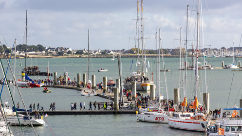 Lorient le 27 Octobre 2018 _ Arrivée du Tara à la Base de sous-marins de Lorient.