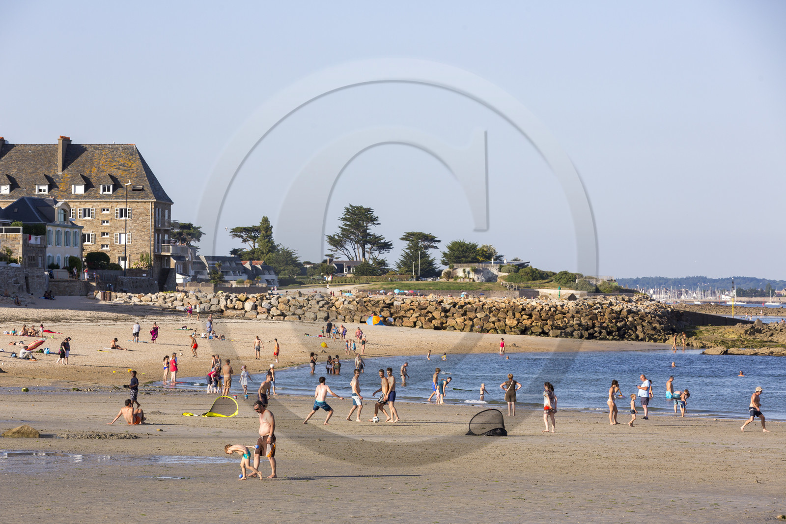 La plage de Port-Maria à Larmor-Plage.