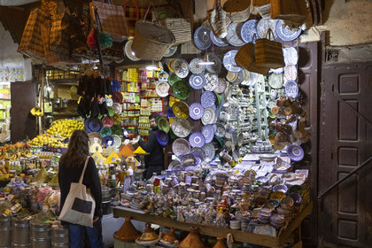 Boutique dans la ville de Fès au Maroc