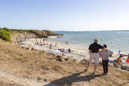 Plage à proximité de la pointe du Pô à Carnac.
