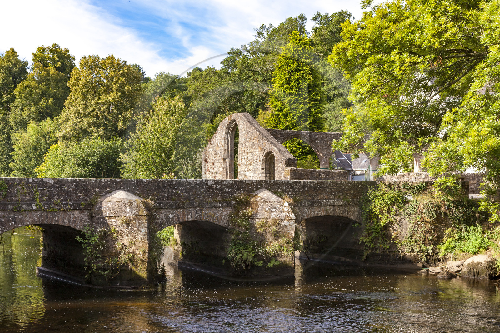 The Saint-Jean bridge or Roman bridge of Pont-Scorff.