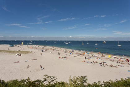 France, Morbihan(56), ile de Groix, La plage des grands sables.