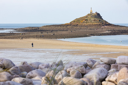 Plage de l'ilôt Saint-Michel à Erquy